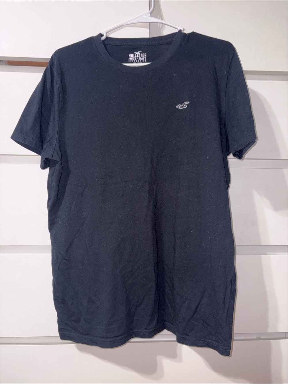 Hollister Black Short-Sleeve Crew T-Shirt